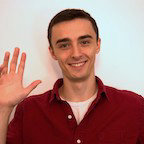 Dylan Landry kindly waving and smiling.